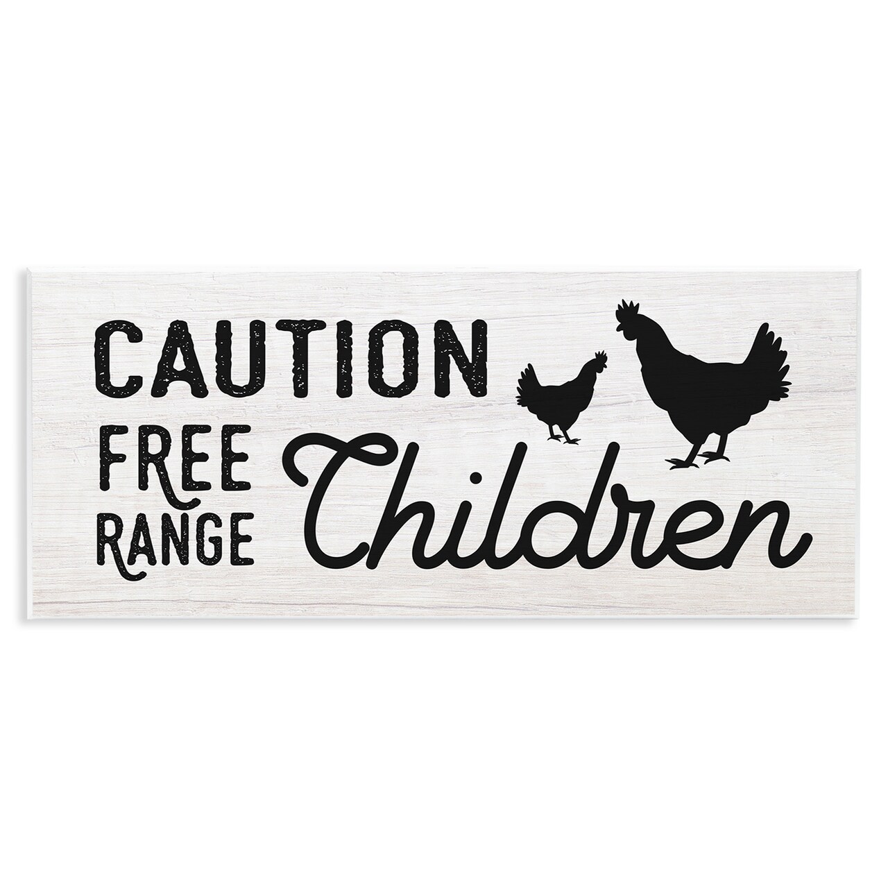 Stupell Industries Caution Free Range Children Wall Plaque Art